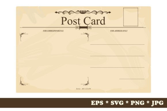Download Vintage Postcard Reverse Template. - Postcard Collection