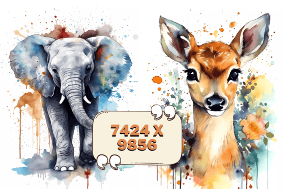 Download 23 Watercolor Animals Clipart Bundle HQ - Watercolor animals Collection