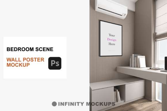 Download Bedroom Wall Poster Mockup - Mockup Collection