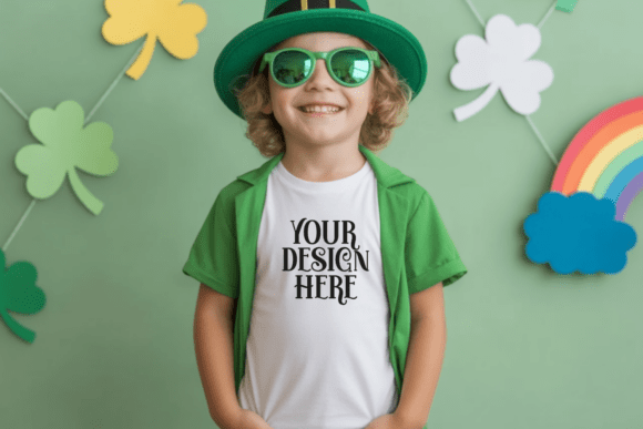 Download St Patricks Day BC3001 Kids Mockup - Mockup Collection
