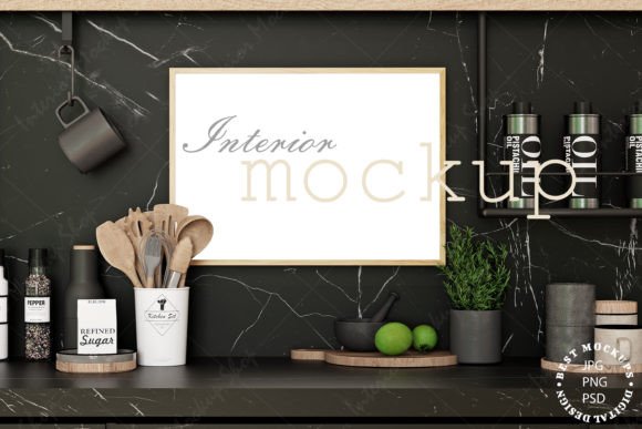 Download Kitchen Interior Frame Mockup - Mockup Collection