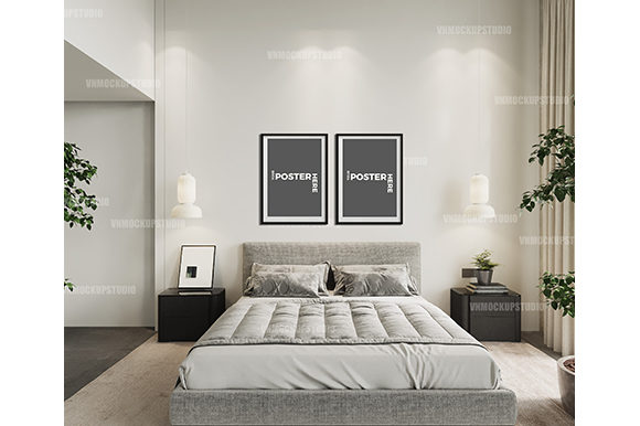 Download Bedroom Mockup, White Bedroom Wall - Mockup Collection