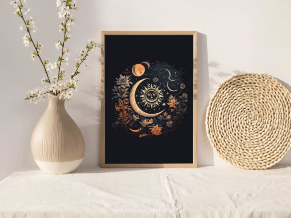 Download Celestial Moon &amp; Sun Printable Wall Art - Sun Collection
