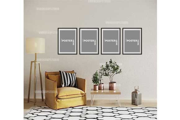 Download Wall Mockup, Living Room Mockup, Mock-Up - Mockup Collection