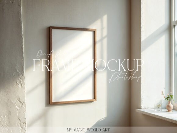 Download Interior Mockup PSD Frame at the Wall - Interior mockup Collection