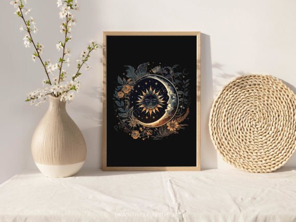 Download Celestial Sun &amp; Moon Printable Wall Art - Sun Collection
