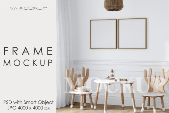 Download Mockup Frame in Kids Room Interior - Mockup Collection