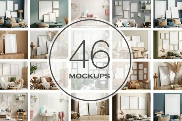 Download Gallery Wall Mockup Bundle - Mockup Collection