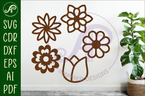 Download Flower Silhouette Cut out Designs 6 - Design Collection