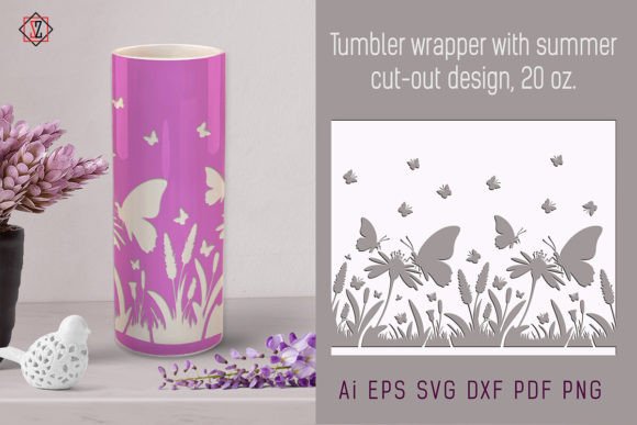Download Glass Wrapper with Summer Cut out Design - Design Collection